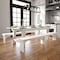 Flash Furniture Rectangle 40" W, 96" L, 29.75" H, Wood, Wood Grain XA-F-96X40-WH-GG - alternate 1
